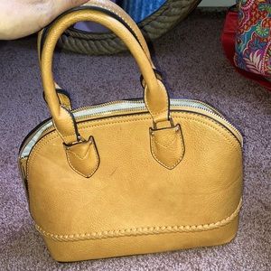Mustard yellow vegan leather purse